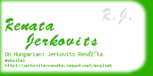 renata jerkovits business card